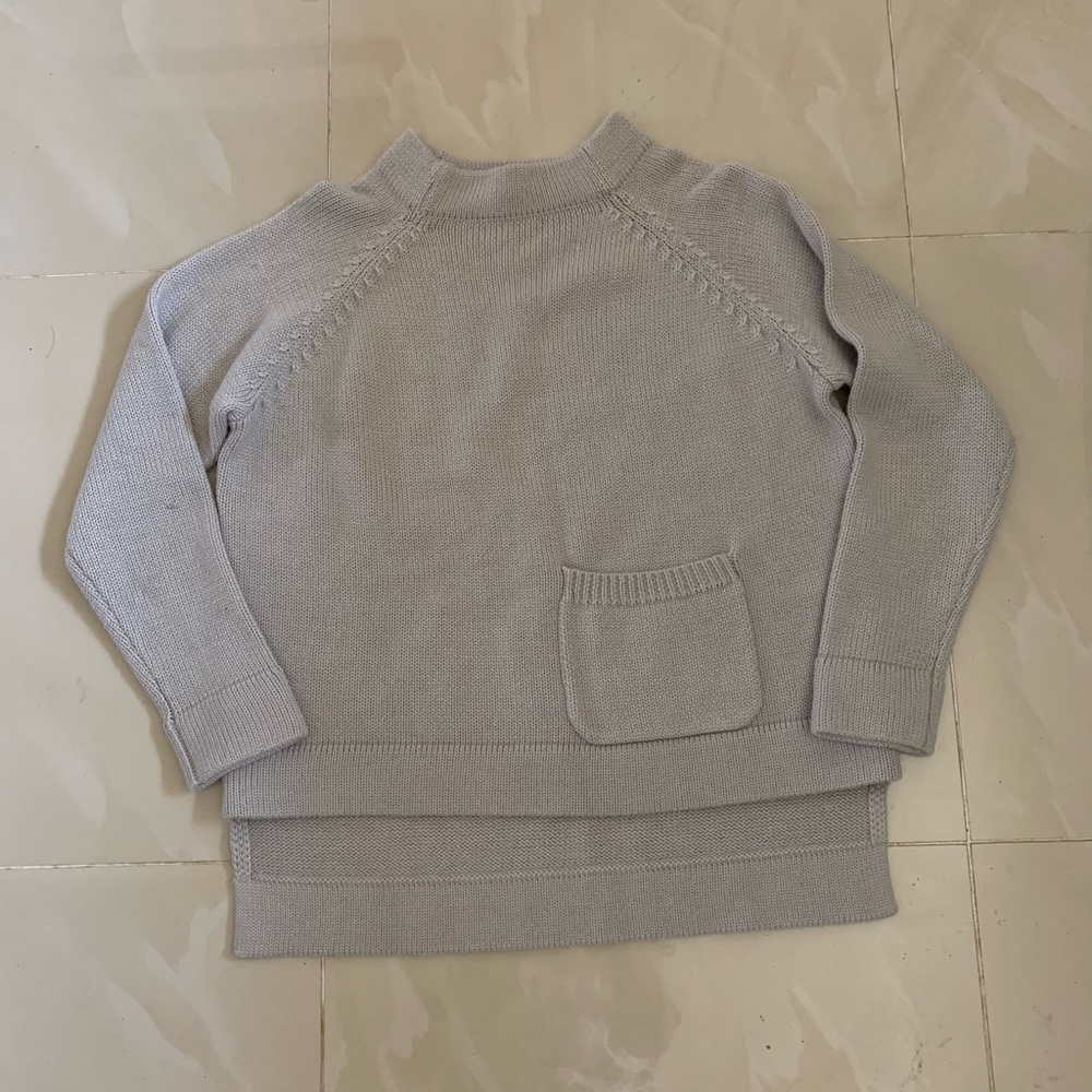 Women Gray Sweater Top + Skirt Set